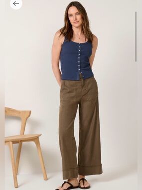NWT Evereve Joelle utility linen pant